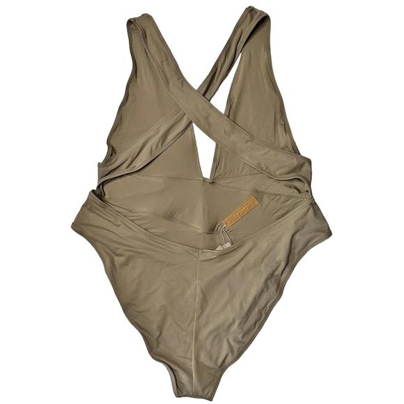 NWT Skims Swim Cut Out Plunge Monokini Swimsuit Desert Women’s 4X - Picture 2 of 8